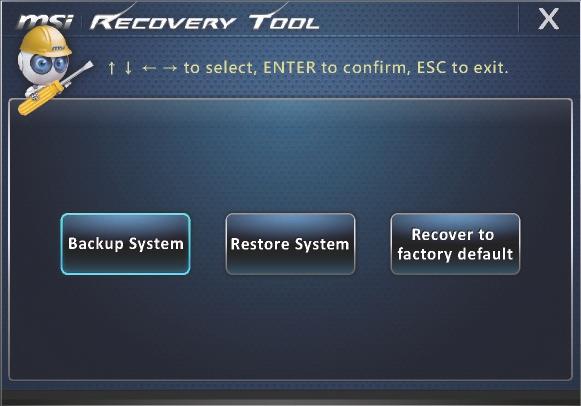 3. Otevřete Recovery Tool (Nástroj obnovení).