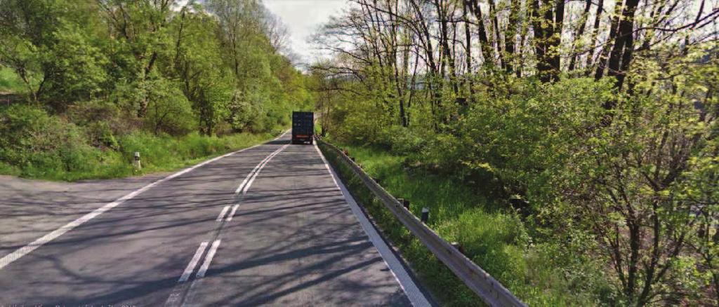 Obrázek 7: Pohled na úseku km 3,119 stávající