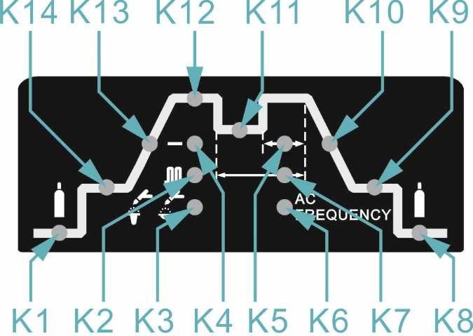 V18 V19 V20 V21 V22 V23 V24 V25 V26 V27 V28 V29 V30 12/25 LED nastavení svařovací proudu pro MMA LED ARC FORCE pro MMA Tlačítko výběru 2T/4T Křivka TIG parametrů Enkodér Tlačítko výběru režimu