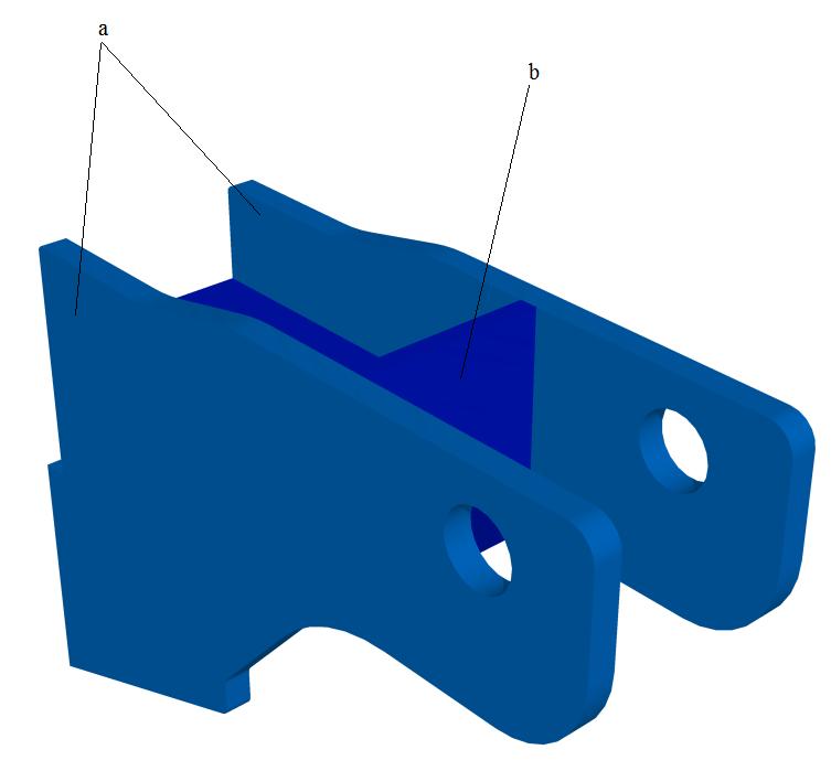 6.2 Konzola pro vysouvání Konzola slouží ke spojení hydraulického válce a zakrytování. Umožňuje vysunutí zakrytování do vodorovné polohy. Je vyrobena z polotovaru plechu 15/400x120.