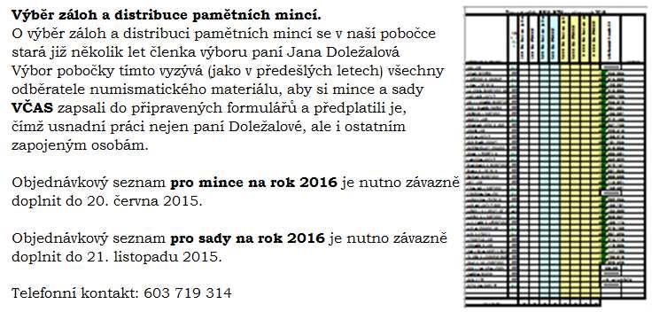 Termíny emisí jsou orientační a mohou být dle potřeby změněny. V souvislosti s vydáváním PSM byla na schůzi 1. 11.