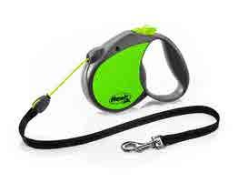 Vodítko FLEXI Neon Reflect Lanko S 5m/12kg oranžová 279,00 S 5m/12kg zelená 279,00 Velikosti: Small (S) vhodné pro psy do 12 kg, Medium (M) vhodné pro psy do 20 kg M 5m/20kg