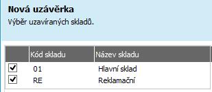 Uzávěrka skladu k datu - ocenění skladových pohybů Skladové pohyby se v ABRA Gen neoceňují ihned po svém vystavení, ale dávkově až po provedení uzávěrky skladu.