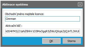 Aktivace V předchozích kapitolách jsme provedli instalaci systému, spustili jej, přihlásili se a naučili se otevírat a zavírat agendy a rychle se mezi nimi přepínat.