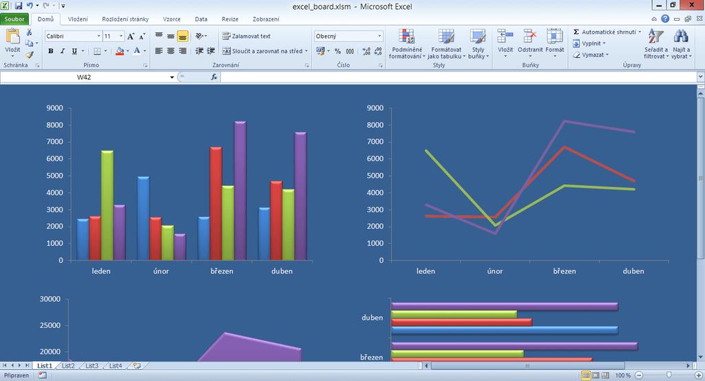 Excel Board (1.0) vznikl jako pokus o komplexnější ovládání okna Excelu.