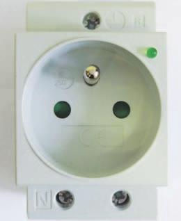 rozvaděče SDS 70 CZ LED LEP20 zásuvka typ E LED dioda jmenovitý proud 16 A napětí 250 V AC výška 75,5 šířka 44,5 hloubka 63 materiál PA 6 váha 97 g barva šedá montáž na DIN lištu