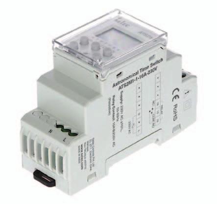 Spínací hodiny TS2M1-1-16A-230V-CE digitální spínací hodiny týdenní plánování spínaný proud 16 A 230 VAC 50 spínacích operací ON/OFF za den teplota: 0 až 50 C montáž na DIN lištu rozměry (V Š H): 90