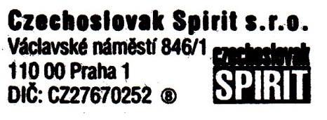 3b.Prohlášení provozovatele potravinářského podniku o lihovině, která je předávána jinému provozovateli potravinářského podniku Provozovatel potravinářského podniku Czechoslovak Spirit s.r.o. IČO: 27670252 Místo podnikání(u fyzických osob) obec: Ulice/č.