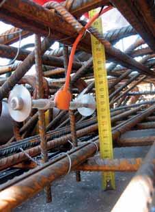 6 Cross section of the bridge and the location of strain gauges section B Obr.