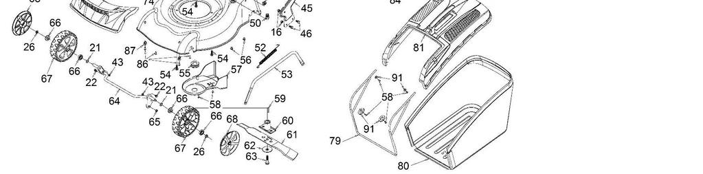 1 566600001 Madlo páky pojezdu Driving pole handle 2 566600002 Páka pojezdu Driving pulling pole 3 5666000031 Horní madlo Upper handle 4 566600004 Páka brzdy motoru Flameout pulling pole 5 566600005