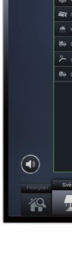Ovládací aplikace 3 Chytré telefony Меню 3 C teplota TV světlo C pravá žaluzie obývací pokoj levá žaluzie audio / video světlo balkón RGB světlo UCHYŇ OBÝVACÍ POKOJ OŽI ihc-mairf Меню 3 C aktuální