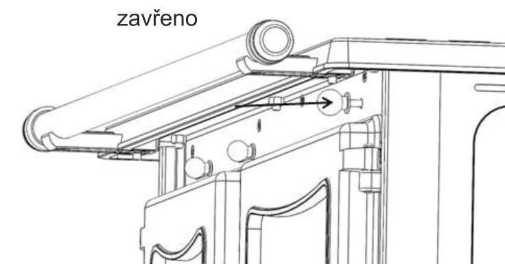 18 9.5 Regulace komínových plynů Rukojeť regulátoru průtoku kouře, kterou se volí režim práce sporáku, má dvě polohy - viz obrázek níže.
