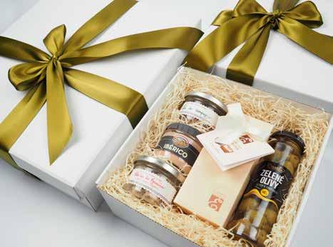 masem 125 g Terina s papričkou Espelette 70 g La Plaisir belgické pralinky 28 g