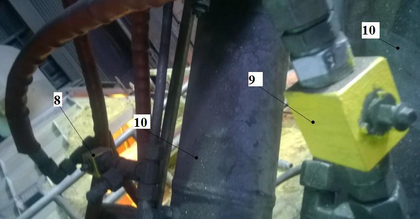 ventily na hydromotoru určeném pro otáčení manipulátoru, tím dojde k odtlakování hydromotoru.