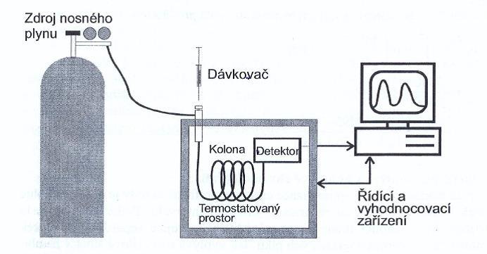 1.2 Plynová chromatografie Chromatografie je separační technika, která využívá dělení složek mezi dvěma fázemi, z nichž jedna je mobilní a druhá stacionární.