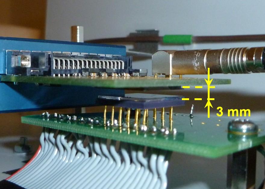 Proper XY alignment of the sensitive volumes (the scintillator and the silicon pixel detector) is needed. The distance of the layers is not critical but should be in a reasonable range, i.e. in order of few millimeters, because it influences detection abilities of the system.