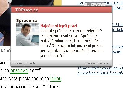 2.3.2.2 Intextová reklama Přikrylová ve svém díle uvádí, že intextová reklama se používá především v případě dlouhých textů.