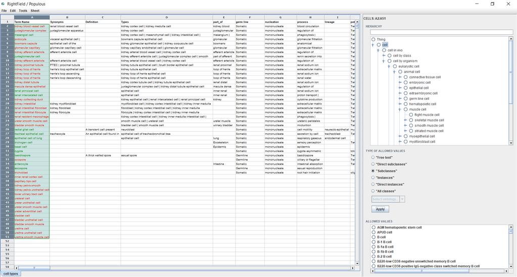 Obrázky Obrázek 1: Rozhraní nástroje Populous, podobné rozhraní aplikace Microsoft Excel, umožňuje přímo upravovat Excelovské soubory.