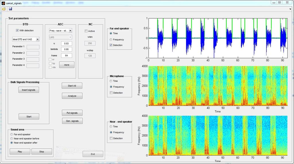 Obrázek 3: Hlavní okno aplikace Hlavní částí programu pro analýzu a testování detektoru společné promluvy je prostředí Analýza DTD, viz obrázek 4.