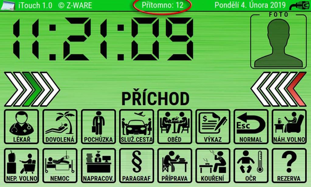 pověřeným pracovníkem. Po kontrole se zaznamená výsledek na displeji terminálu výběrem z dvou možností (pozitivní či negativní výsledek) a potvrdí potvrzovacím čipem.