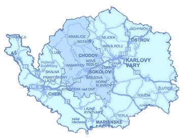 Mapa Karlovarského kraje I.2 Ekonomická, sociální a demografická situace Ekonomika Karlovarského kraje se vyznačuje velkou různorodostí a pestrostí.