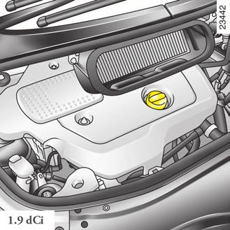 HLADINA MOTOROVÉHO OLEJE: měření hladiny/plnění 4 4 4 5 Vozidlo musí stát na rovném povrchu, motor musí být zastavený a studený