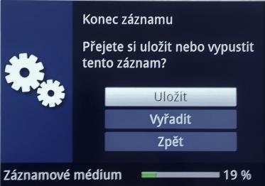 > Pokud musíte sledování nějakého pořadu přerušit (např.