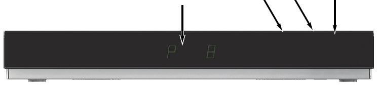 1 Vyobrazení 1.1 Čelní panel Displej LED Šípky nahoru/dolů TV/rádio Zap.