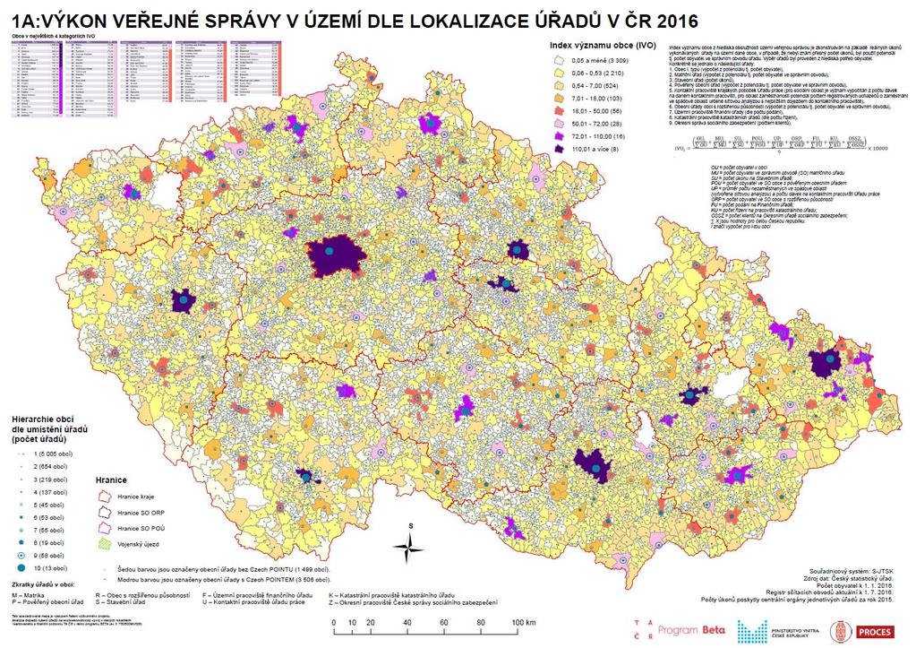 Další vstupy do oblasti dostupnosti Analýza významu obcí Hodnocení komplexního správního významu každé z obcí ČR Syntetický ukazatel IVO