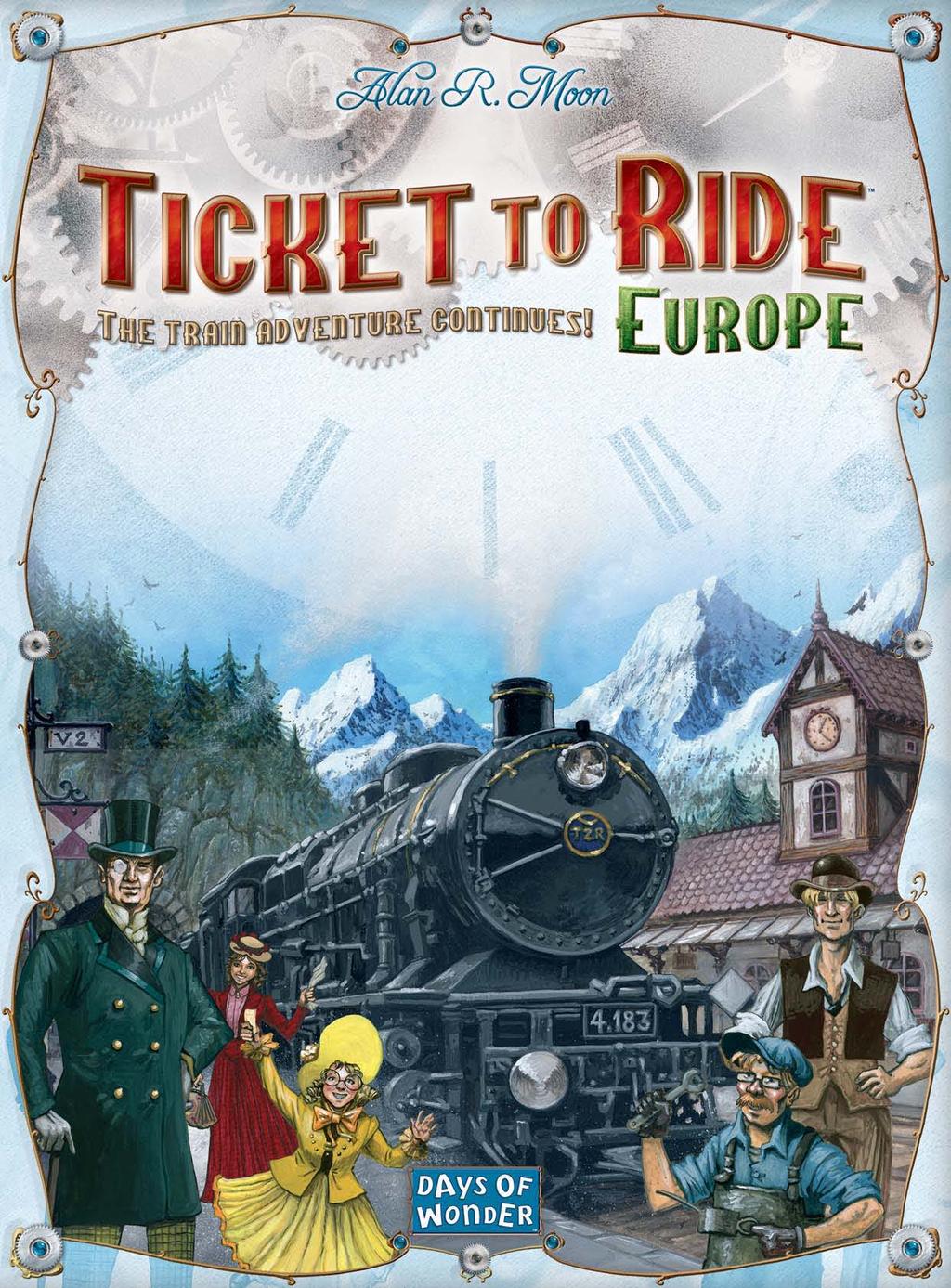 e strmých kopců Edinburgu do sluncem prozářených doků Konstantinopole, z prašných alejí Z Pamplony na větrné nádraží v Berlíně, Ticket to Ride Europe vás vezme na úplně nové vlakové dobrodružství