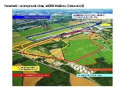 Jedná se o velmi perspektivní lokalitu, která má strategické umístění. Pozemky se nacházejí přímo u přistávací dráhy letiště.