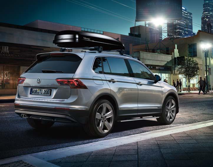 Originální příslušenství Volkswagen Tiguan již při opuštění výrobní linky nabízí vzrušující design i maximální radost z jízdy.