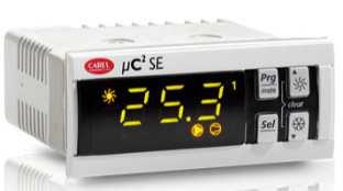 Ochrana čelní panelu: IP55 Model Relè Napájení Sonda Popis Katalogové Cena MCH2001030 3A 24 Vac NTC µc2se 1 obvod, 2 kompresory, montáž na panel