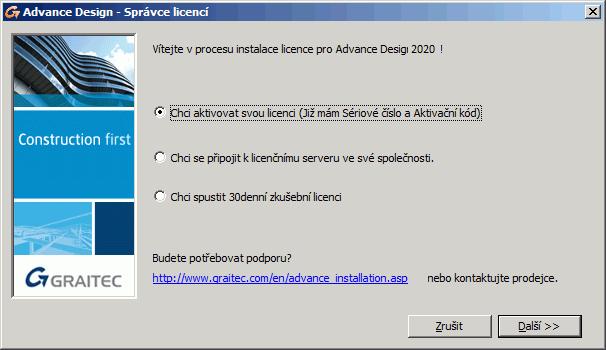 Aktivování licence online Před spuštěním Ujistěte se, že máte a sériové číslo a aktivační kód. Zkontrolujte připojení k internetu.