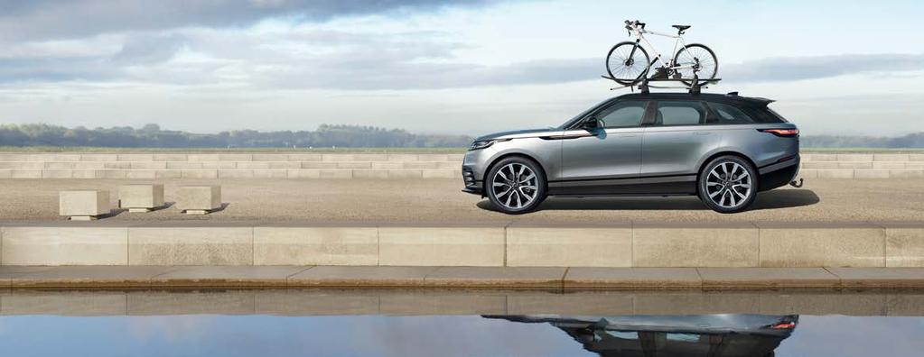 VYBERTE SI DOPLŇKOVÉ PŘÍSLUŠENSTVÍ LAND ROVER K dispozici je široký sortiment elegantního, odolného a praktického příslušenství, se kterými si můžete svůj Range Rover Velar ještě doladit podle svých