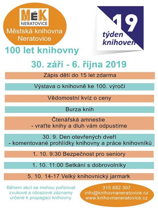 Děti si navíc zasoutěží o ceny a každý se může dozvědět víc o akcích a kurzech vhodných právě pro něj. Přijďte s námi oslavit 100 let knihovny.
