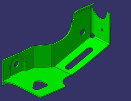 Práce s plechem- Sheet Metal Kurz je zaměřen na tvorbu plechových dílů (modelů) pomocí CATIA V5 modulu Generative Sheet Metal.