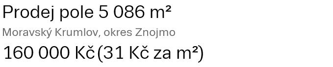 Pozemky nejsou zcelené.
