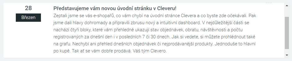 Dále si můžete zjistit, v jakém stavu jsou aktuálně vaše objednávky, které z nich přišly dnes, jaké jsou nejprodávanější