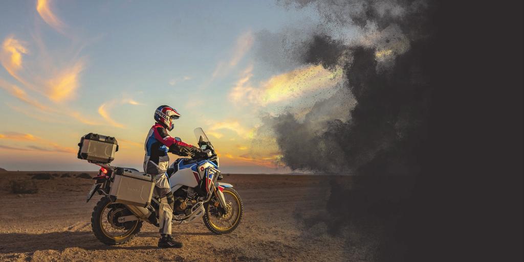 CRF1100L AFRICA TWIN ADVENTURE SPORTS DOKONALÝ ÚNIK DO NAPROSTÉ SVOBODY MÁTE VELKÉ SNY. MY TAKÉ. AFRICA TWIN AD- VENTURE SPORTS JE MÍSTEM, KDE SE SETKÁVAJÍ.