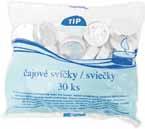 Sezonní nabídka Tip Line hřbitovní svíčky 60 g bez víčka 4 ks
