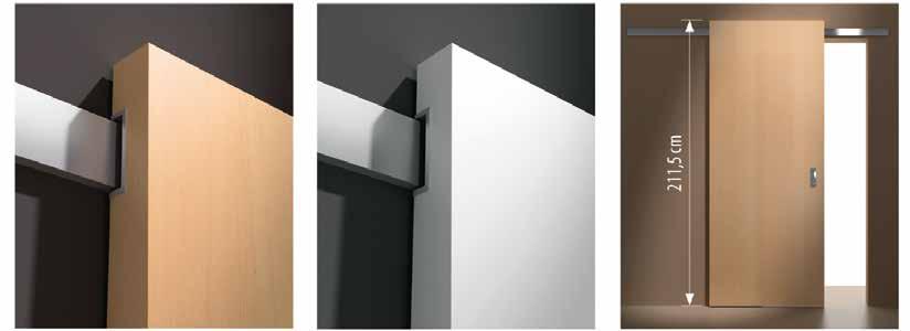 Posuvná lišta: povrchová úprava - stříbrný matný hliník nebo černý mat. Dostupné dvě varianty odstupu od stěny, 12 mm a 18 mm.
