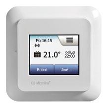PŘÍSLUŠENSTVÍ PRO TEMPEROVÁNÍ A VYTÁPĚNÍ PODLAH TERMOSTATY Popis OWD5-999 90300 Dotykový programovatelný WIFI