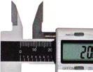 IP40 protection (against intrusion of very small objects) Zero button MM/INCH