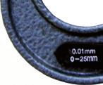 measuring faces Friction thimble   range (mm)