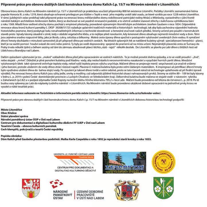 Litomûfiice slaví 800 let v roãí, Zahofiany se na oslavách podílejí VáÏení a milí spoluobãané, ku pfiíleïitosti 800 let oslav blízk ch Litomûfiic, jsme byli osloveni starostou Mgr.