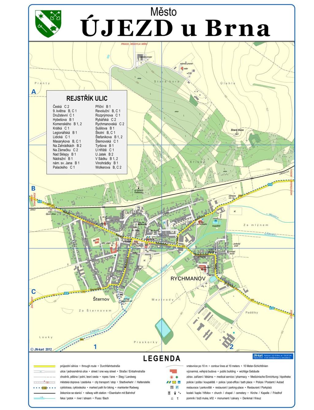 10. PŘÍLOHY Uliční stromořadí úsek B Uliční stromořadí úsek A Městský park Obr.