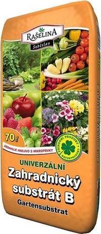 ZAHRADNICKÝ SUBSTRÁT 70 LITRŮ 109,- / kus Substrát je vhodný pro pěstování zeleniny, stromů a keřů (s výjimkou kyselo milných rostlin), pro hrnkové