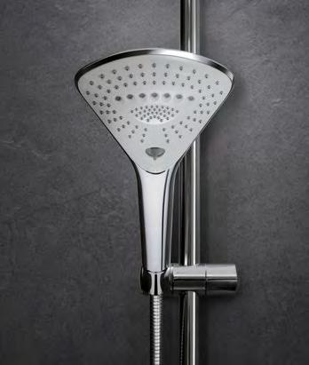 Elegance a výkon Je možné vytvořit ruční sprchu, která kombinuje krásný tvar a špičkové funkce? Designéři KLUDI zohlednili tuto výzvu a vyvinuli ruční sprchu, která splňuje všechny uvedené vlastnosti.