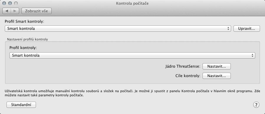6.1.4.1.2 Volitelná kontrola Volitelná kontrola je vhodným řešením pokud chcete upravit všechny parametry kontroly jako jsou cíle a další nastavení.